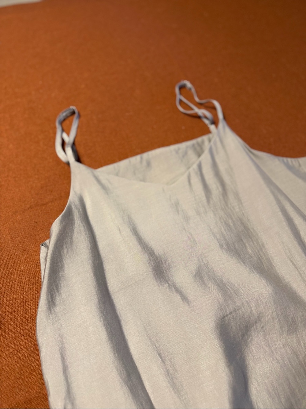 Steel Grey Slip Dress with Spaghetti Straps - Picture 13 of 15